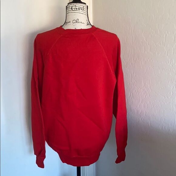 Vintage Lee Red Dead Stock Pullover Sweatshirt Athletic Gym Workout Athleisure - Picture 3 of 8